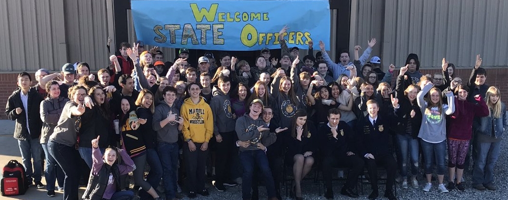 Madill FFA Chapter Hosts State Officers on Goodwill Tour Thursday Morning