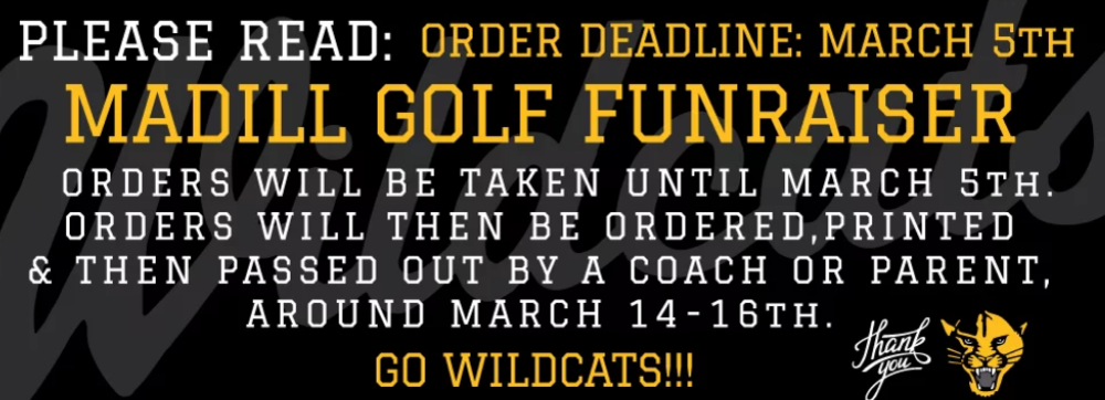 Madill Golf Teams Announce Apparel Fundraiser